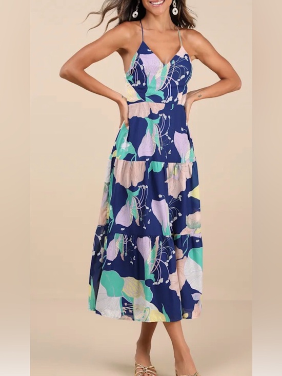 Lulus Dresses & Skirts - Navy floral maxi